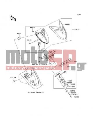 KAWASAKI - VULCAN 1700 VAQUERO (CANADIAN) 2013 -  - Taillight(s) - 14091-1592 - COVER,TAIL LAMP