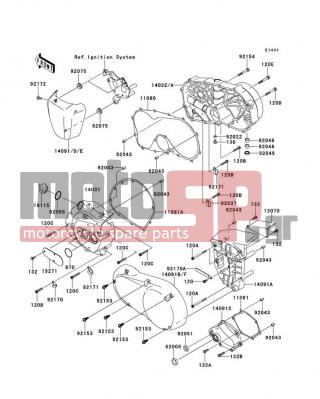 KAWASAKI - VULCAN 900 CLASSIC (CANADIAN) 2013 - Engine/Transmission - Engine Cover(s) - 14032-0076 - COVER-CLUTCH