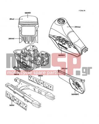 KAWASAKI - KLR250 1992 - Body Parts - Decal(White)(KL250-D8/D9)