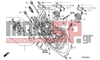 HONDA - VFR1200FB (ED) 2011 - Engine/Transmission - CYLINDER HEAD(FRONT) - 90102-KE5-000 - BOLT, FLANGE, 6X40