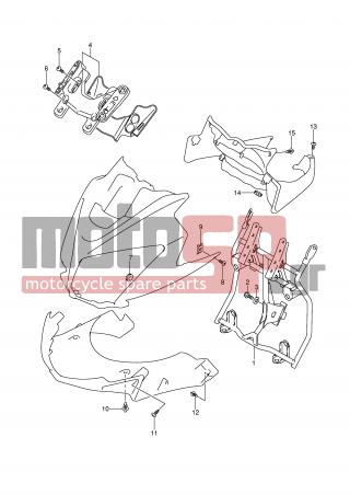 SUZUKI - DL650A (E2) ABS V-Strom 2009 - Body Parts - COWL BODY INSTALLATION PARTS - 03241-0516B-000 - SCREW, INNER COVER