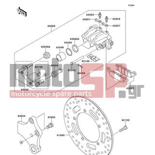 KAWASAKI - VULCAN 900 CLASSIC (CANADIAN) 2013 -  - Rear Brake - 92043-1640 - PIN,PAD