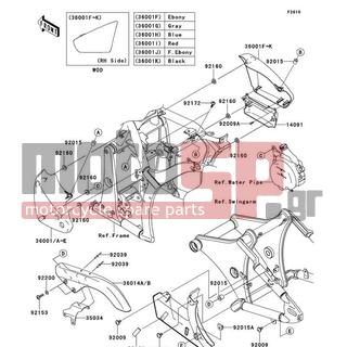 KAWASAKI - VULCAN 900 CLASSIC (CANADIAN) 2013 - Body Parts - Side Covers/Chain Cover - 36014-0031 - CASE-CHAIN,LWR