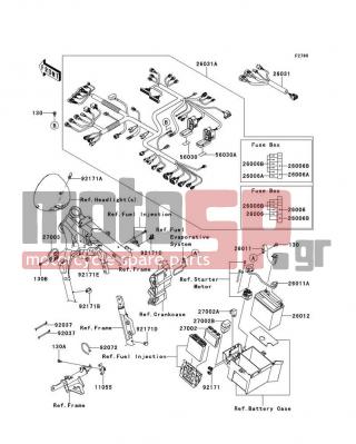 KAWASAKI - VULCAN® 1700 NOMAD™ 2013 -  - Chassis Electrical Equipment - 11055-0613 - BRACKET,CONNECTOR