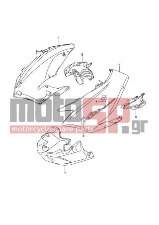 SUZUKI - DL1000 (E2) V-Strom 2002 - Body Parts - SIDE COWLING (MODEL K6) - 94403-06G40-YHL - COWL ASSY, SIDE LH (RED)