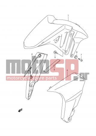 SUZUKI - GSX1300 BKing (E2)  2009 - Body Parts - FRONT FENDER (WITHOUT ABS,MODEL K8/K9) - 53110-23H00-YHF - FENDER, FRONT (GRAY)