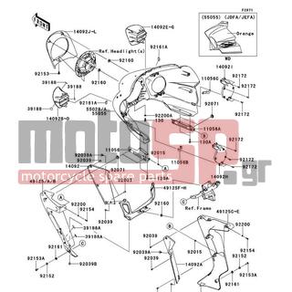 KAWASAKI - VULCAN® 1700 VAQUERO® 2013 - Body Parts - Cowling(Outer) - 92154-0210 - BOLT,SOCKET,5X20