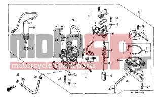 HONDA - FES125 (ED) 2001 - Engine/Transmission - CARBURETOR - 93892-0400818 - SCREW-WASHER, 4X8