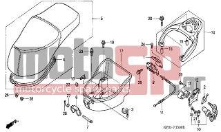 HONDA - SH125 (ED) 2004 - Body Parts - SEAT/LUGGAGE BOX - 93903-34310- - SCREW, TAPPING, 4X12