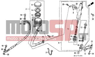 HONDA - XRV750 (IT) Africa Twin 1993 - Brakes - REAR BRAKE MASTER CYLINDER - 43503-MS8-006 - CONNECTOR