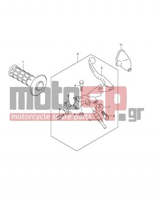 SUZUKI - DR-Z400 S (E2) 2002 - Frame - LEFT HANDLE LEVER (DR-Z400EY/EK1/EK2/EK3/EK4 E1,DR-Z400EY P37) -  - BOLT, BRACKET 