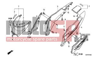 HONDA - ANF125A (GR) Innova 2010 - Body Parts - BODY COVER - 91509-GE2-760 - SCREW, PAN, 5X11.5