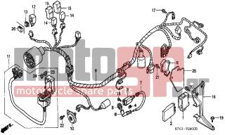 HONDA - FES250 (ED) 2002 - Electrical - WIRE HARNESS - 93404-0601207 - BOLT-WASHER, 6X12