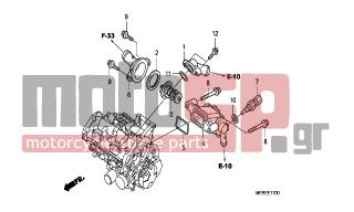 HONDA - CBF600SA (ED) ABS BCT 2009 - Engine/Transmission - THERMOSTAT - 96001-0602500 - BOLT, FLANGE, 6X25