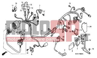 HONDA - FES150 (ED) 2001 - Electrical - WIRE HARNESS - 95701-0601407 - BOLT, FLANGE, 6X14