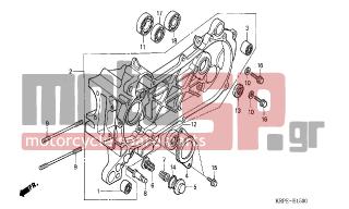 HONDA - SCV100F (ED) Lead 2005 - Engine/Transmission - LEFT CRANKCASE - 90008-KRP-980 - BOLT, MAIN STAND SPRING