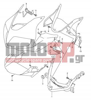 SUZUKI - SV650 (E2) 2003 - Body Parts - COWLING INSTALLATION PARTS (WITH COWLING) - 09148-05038-000 - NUT