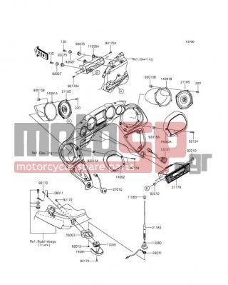 KAWASAKI - VULCAN® 1700 VOYAGER® ABS 2013 - Εξωτερικά Μέρη - Other - 14092-0811 - COVER,SPEAKER,LH