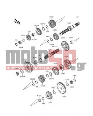 KAWASAKI - VULCAN® 1700 VOYAGER® ABS 2013 - Κινητήρας/Κιβώτιο Ταχυτήτων - Transmission - 13262-0603 - GEAR,INPUT 2ND,20T