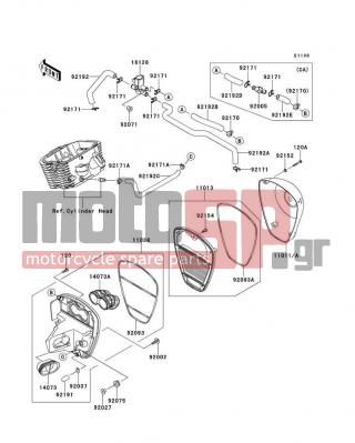 KAWASAKI - VULCAN® 900 CLASSIC 2013 - Engine/Transmission - Air Cleaner - 92192-0268 - TUBE,A/C-ASV