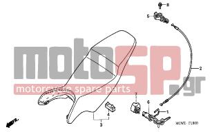 HONDA - VFR800 (ED) 2006 - Body Parts - SEAT - 77242-MCW-D00 - STAY, SEAT LOCK CABLE
