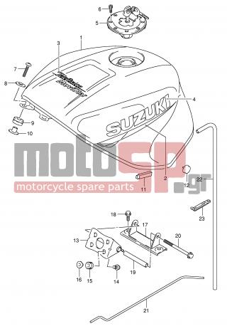 SUZUKI - GSX-R600 (E2) 2001 - Body Parts - FUEL TANK (MODEL K2 FOR YC2) - 44201-33820-000 - CAP SET, FUEL TANK