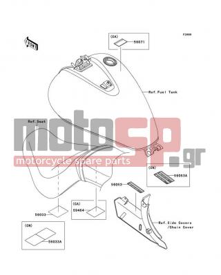 KAWASAKI - VULCAN® 900 CLASSIC 2013 - Body Parts - Labels - 56053-0513 - LABEL-SPECIFICATION,TIRE&LOAD