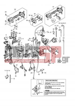 SUZUKI - AN650A (E2) ABS Burgman 2009 - Electrical - WIRING HARNESS (AN650K6/K7/K8/K9/L0 E2/E19/P37) - 39410-76F00-P4Z - SOCKET ASSY (GRAY)