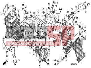 HONDA - XL1000VA (ED)-ABS Varadero 2009 - Engine/Transmission - RADIATOR - 19105-MBT-D50 - PLATE A, R. RADIATOR