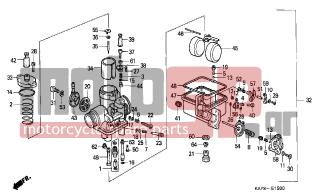HONDA - NX125 (IT) 1995 - Κινητήρας/Κιβώτιο Ταχυτήτων - CARBURETOR - 16163-KB1-921 - GASKET, FLOAT CHAMBER