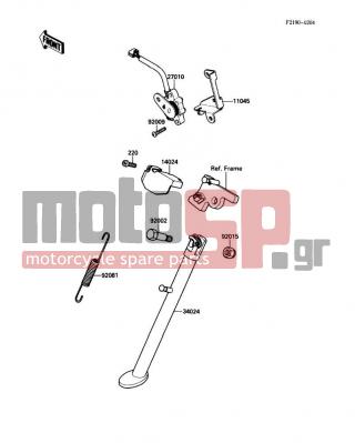 KAWASAKI - KLR650 1991 -  - Stand - 14024-1474 - COVER,SIDE STAND