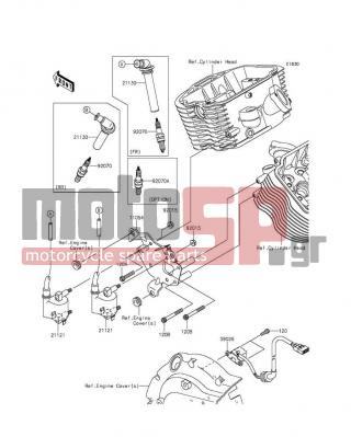KAWASAKI - VULCAN® 900 CLASSIC LT 2013 -  - Ignition System - 21121-0027 - COIL-IGNITION