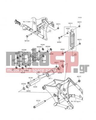 KAWASAKI - VULCAN® 900 CLASSIC LT 2013 -  - Suspension/Shock Absorber - 42036-1078 - SLEEVE,ARM,FR