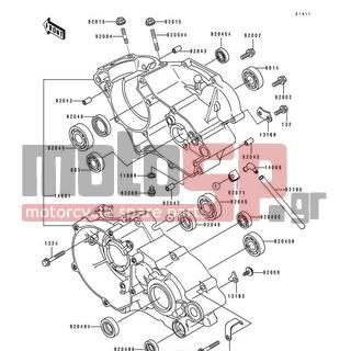 KAWASAKI - KX80 1991 - Engine/Transmission - Crankcase - 92042-007 - PIN,DOWEL,6.3X8X14