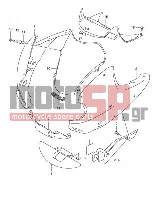 SUZUKI - XF650 (E2) Freewind 2001 - Body Parts - COWLING (MODEL V) - 03541-05103-000 - SCREW
