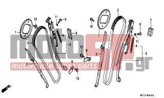 HONDA - XRV750 (ED) Africa Twin 2000 - Engine/Transmission - CAM CHAIN/TENSIONER - 90086-MZ8-H00 - BOLT, FLANGE SPECIAL, 7X13