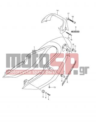 SUZUKI - GSF600S (E2) 2003 - Body Parts - SEAT TAIL COVER (GSF600SK4/SUK4) - 09180-06300-000 - SPACER, RR-FR (6.5X12X9)