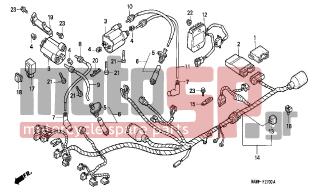 HONDA - XL600V (IT) TransAlp 1998 - Electrical - WIRE HARNESS - 50180-MAW-760 - STAY, FR. IGNITION COIL