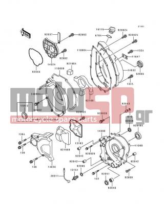 KAWASAKI - NINJA® ZX™-7 1991 - Engine/Transmission - Engine Cover - 92055-1494 - RING-O,PULSING COVER