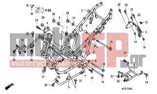 HONDA - FJS400D (ED) Silver Wing 2006 - Frame - FRAME BODY - 90690-GHB-651 - CLIP, CABLE, 15MM