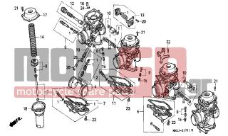 HONDA - CBR1000F (ED) 1988 - Engine/Transmission - CARBURETOR (COMPONENT PARTS) - 16023-MM5-602 - CHAMBER SET B, FLOAT (CARBURETOR NO.)