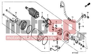HONDA - XL700VA (ED)-ABS TransAlp 2008 - Electrical - STARTING MOTOR - 95801-0603200 - BOLT, FLANGE, 6X32