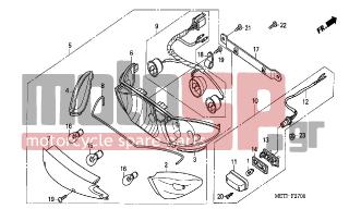 HONDA - CBF500A (ED) ABS 2006 - Electrical - REAR COMBINATION LIGHT - 33729-MCZ-003 - PACKING, LENS