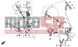 HONDA - CBR1000F (ED) 1995 - Brakes - FR. BRAKE MASTER CYLINDER - 45504-410-003 - BOOT COMP.