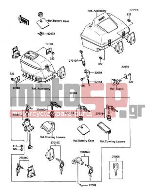 KAWASAKI - VOYAGER XII 1991 -  - Ignition Switch - 27010-1185 - SWITCH,BRAKE/SIDE STAND
