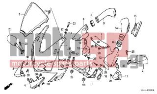 HONDA - CBR600RR (ED) 2003 - Body Parts - UPPER COWL (CBR600RR3/4) - 88110-MEE-003 - MIRROR ASSY., R. BACK