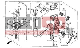 HONDA - XR600R (ED) 1997 - Κινητήρας/Κιβώτιο Ταχυτήτων - CARBURETOR - 16199-KB4-791 - TUBE, FUEL