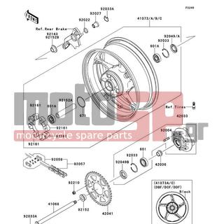 KAWASAKI - Z1000 2013 -  - Rear Wheel/Chain - 92033-1156 - RING-SNAP,RR AXLE