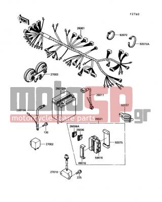 KAWASAKI - VULCAN 750 1991 -  - Electrical Equipment - 26001-1961 - HARNESS,MAIN