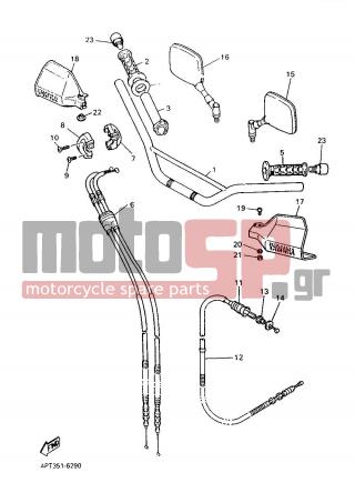 YAMAHA - XT600E (GRC) 1996 - Frame - STEERING HANDLE CABLE - 92907-06600-00 - Washer Plate